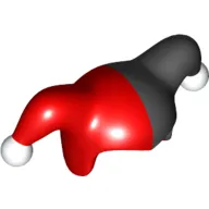 Jester's Cap with Black Half and White Poms Print