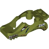 Fairing, Fly Wheel, Crocodile Shape with Reddish Brown and White Crocodile Print