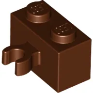 Brick Special 1 x 2 with Vertical Clip [Open O Clip]