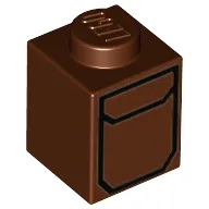 Brick 1 x 1 with Jacket Pocket print