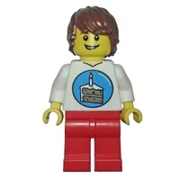 Birthday Boy - White Torso, Red Legs, Reddish Brown Hair