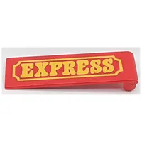Duplo Door 1 x 4 x 1 with Yellow 'EXPRESS' Print