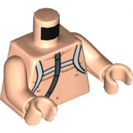 Torso Bare Chest with White Straps and Tube (Bacta Tank) Print, Light Nougat Arms and Hands