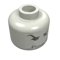 Minifig Head Severus Snape, One Raised Eyebrow, Frown Print [Blocked Open Stud]