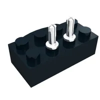 Brick 2 x 4, 12V with Power Pickups for Train Motor and Cross-cut Pins