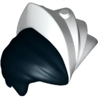 Hair Half Smooth/Half Spiky with Black Right Side Print