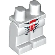 Hips and White Legs with Black and Red Scales Print