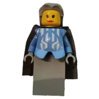 Queen, Medium Blue Armor, Light Bluish Gray Dress, Light Bluish Gray Cape, Light Bluish Gray Hair