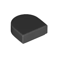 Tile Round 1 x 1 Half Circle