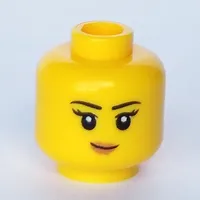 Minifig Head, Pink Lips, Smile / Angry print