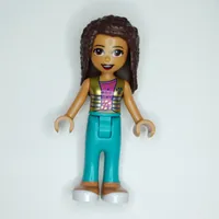 Andrea - Gold Jacket, Dark Turquoise Pants