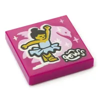 Tile 2 x 2 with Ballerina print