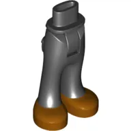 Minidoll Hips and Trousers with Back Pockets and Gold Shoes