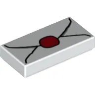 Tile 1 x 2 with Letter, Wax Seal print