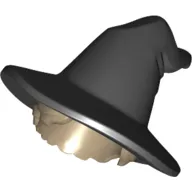 Hair and Hat, Floppy Witch Hat, Short Hair, Dark Tan Pattern