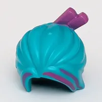 Hair Bun with Magenta Chopsticks, Magenta Streak print