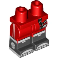 Hips with Red Legs and Black Boots Pattern with Key Chain, White Toes, White Trim print