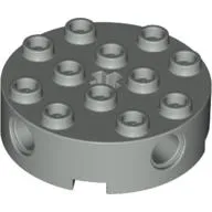 Brick Round 4 x 4 with 4 Side Pin Holes and Center Axle Hole