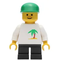 Kid - White Torso, Green Legs, Green Cap