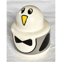 Primo Brick 1 x 1 with Round Rattle, Penguin print