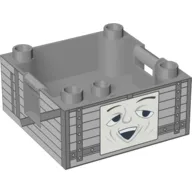 Duplo Container Box 4 x 4 with Studs on Corners with Thomas & Friends Truck Face Print