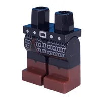 Hips with Black Legs and Reddish Brown Boots Pattern with Silver Belt, Chainmail print