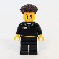 Store Employee, Black Suit, Dark Brown Hair