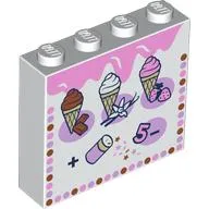 Brick 1 x 4 x 3 with Ice Cream Menu, Sprinkles print