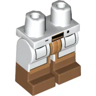 Hips with White Legs and Nougat Boots Pattern with Lab Coat Tails with 2 Black Pockets Print