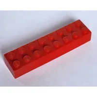 Brick 2 x 8 without Bottom Tubes, with Cross Supports