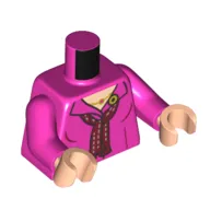 Torso, Jacket, Red Scarf, Gold Broche, Necklace print, Dark Pink Arms, Light Nougat Hands