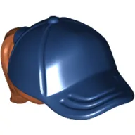 Hair and Hat / Cap, Ponytail Dark Orange Print