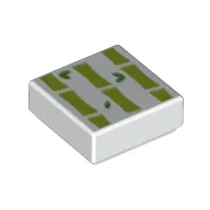 Tile 1 x 1 and Bamboo print