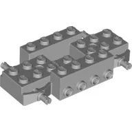 Vehicle Base 4 x 8 x 1 1/3 with Wheel Pins, 4 studs on each side, 2 x 2 Recessed Center and Hole
