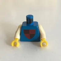 Torso Classic Shield Quartered Red/Blue Print, White Arms, Yellow Hands