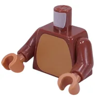 Torso, Medium Nougat Chest, Reddish Brown Arms, Medium Nougat Hands