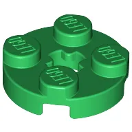 Plate Round 2 x 2 with Axle Hole Type 1 (+ Opening)