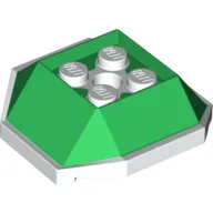Wedge Sloped 4 x 4 with White Underside Pattern (Koopa Troopa Shell)