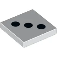 Tile 2 x 2 with 3 Black Dots Print