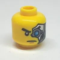 Minifig Head Zane, Mechanical Left Eye Print [Hollow Stud]