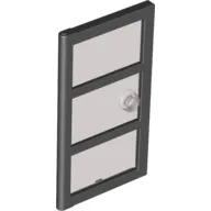 Door 1 x 4 x 6 with 3 Panes and Stud Handle with Trans-Brown Glass