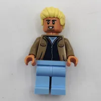 Soccer Fan, Dark Tan Jacket, Bright Light Yellow Hair