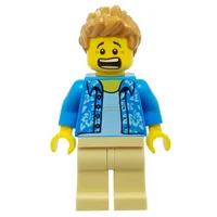 Dark Azure Torso, Tan Legs, Medium Nougat Hair