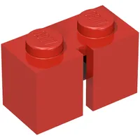 Brick 1 x 2 without Bottom Tube, Slotted (with 1 slot)