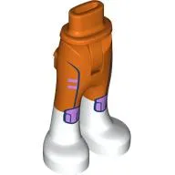 Minidoll Hips and Trousers with Back Pockets with Space Suit, Lavender Pockets, White Boots print