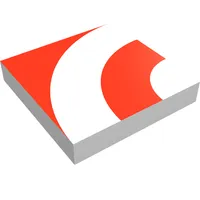 Tile 2 x 2 with Red Quarter Rings Print