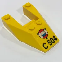 Wedge Sloped 6 x 4 Cutout, No Stud Notches with 'C 504' Print