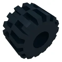 Wheel Full Rubber Flat with Axle hole