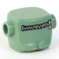 Head Top, Frankenstein Monster with Zipper Print