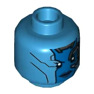 Minifig Head Nebula, Dark Bluish Gray Mechanical Parts, Dark Bluish Gray Lips Print